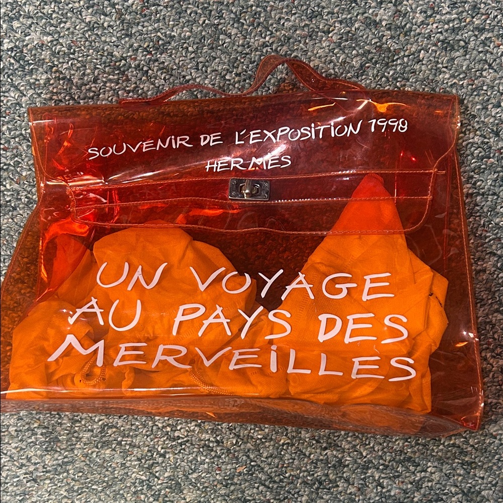 Hermes Transparent Orange Bag